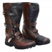 PSR Premium Quality 2.0 mm Genuine Leather Adventure Touring Motorbike Boots Water Proof Brown-Long
